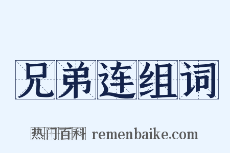 兄弟连组词是什么意思的图片